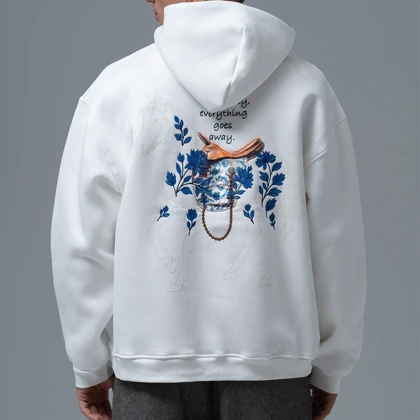 هودی طرح زین برند SAW رنگ سفید 139