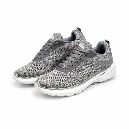 کفش کتانی مردانه مدل اسکیچرز زیره ماساژوری طوسی روشن Skechers