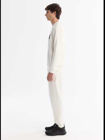 سویشرت یقه گرد سفید طرح دار NW / برند آووا ترکیه AVVA