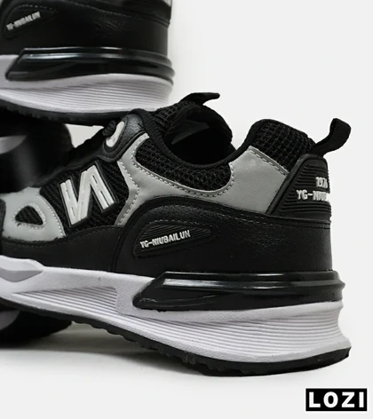 کفش کتانی مردانه مشکی طوسی NEW BALANCE yg niubailun