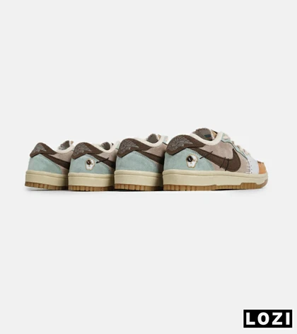 کفش کتانی مردانه و زنانه قهوه ای طوسی خردلی NIKE jordan Vodoo