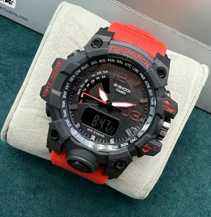 ساعت جی شاک مردانه دوزمانه طرح جدید الارم دار قرمز