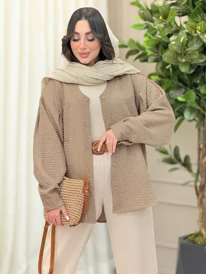 شومیز تک جیب پشت بندی