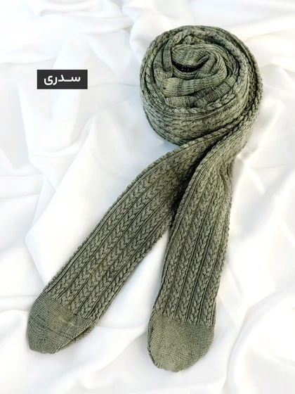 جوراب شلواری بافت گندمی طرح پنتی کد 329257
