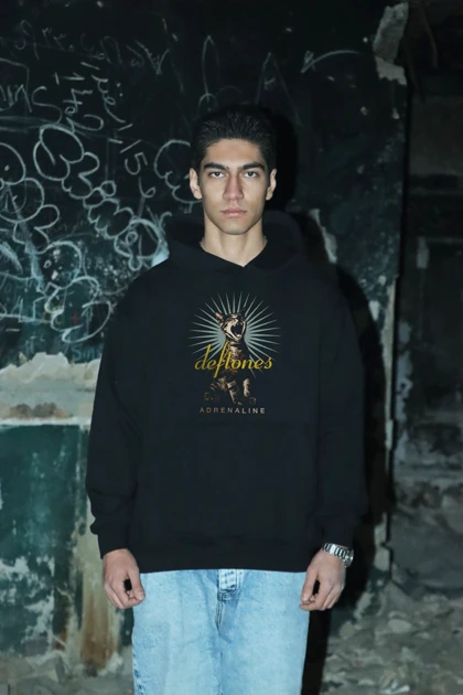 هودی مشکی اسپرت طرح Deftones - فواصل