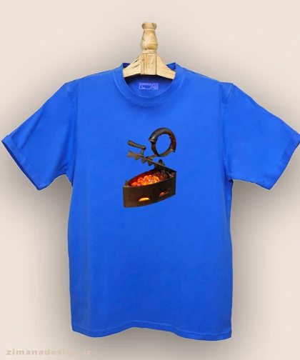 تیشرت مردانه و زنانه نوستالژی طرح اتو ذغالی