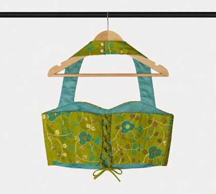 تاپ سوزندوزی سبز