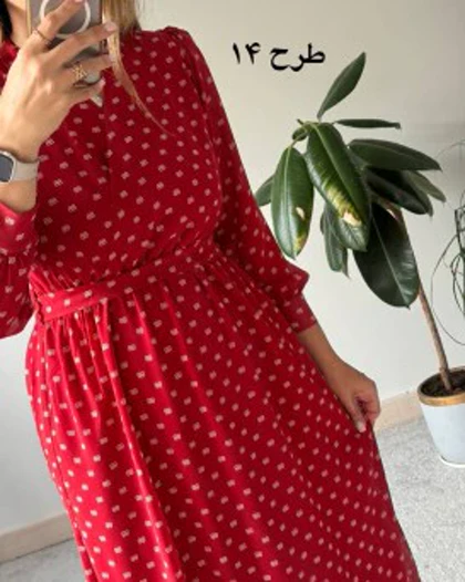پیراهن حریر سرمه سری 15