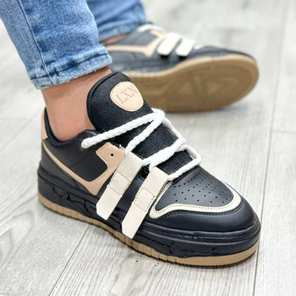 کفش اسپرت مردانه مدل LXN رنگ مشکی کرم