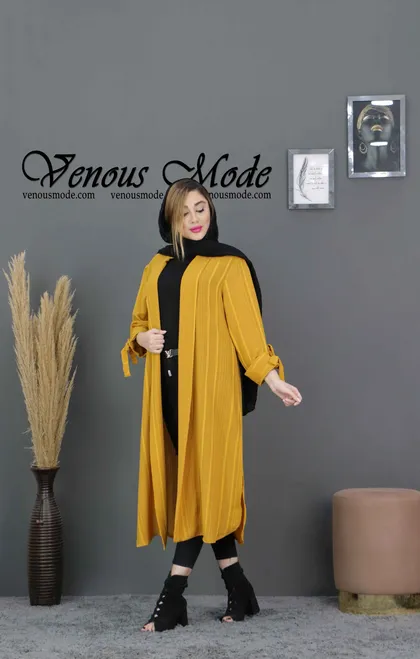 مانتو کراش آستین بنددار