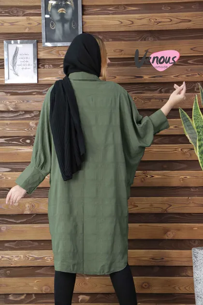 مانتو ژیله دار جلودکمه