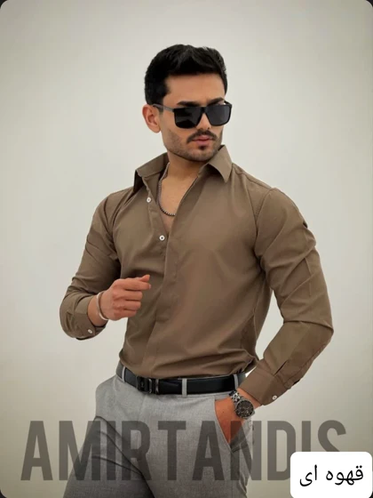 پیراهن مردانه پارچه ای ساده_کد4502