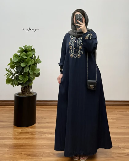 پیراهن مانتویی سایز بزرگ مدل آویسا