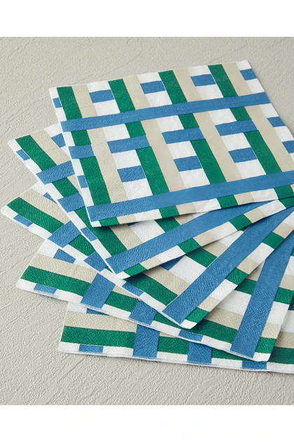 دستمال کاغذی English Home مدل Retro Plaid - سبز