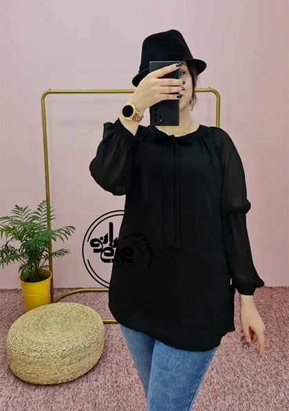 شومیز یقه کراواتی ( ایراد دار)