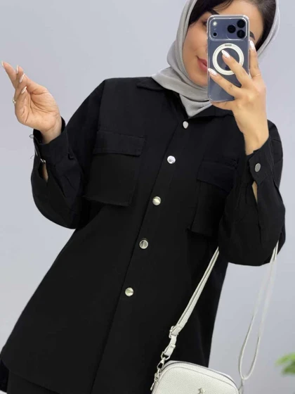 شومیز مانتویی لینن مهاجر کد 2016133