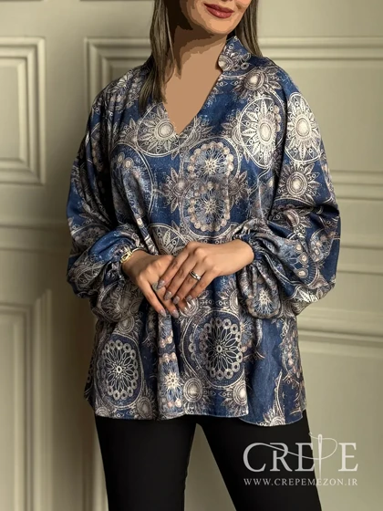 شومیز ساتن یقه هفت داگلاس