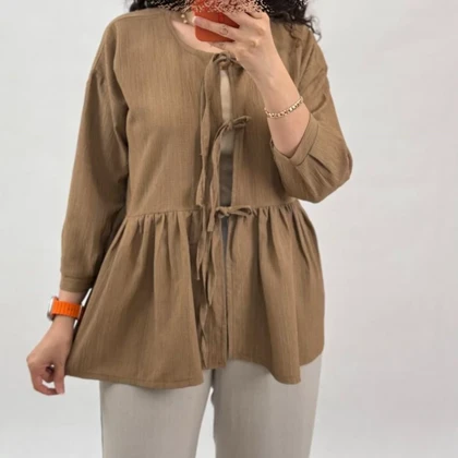 شومیز زنانه عروسکی چین‌دار
