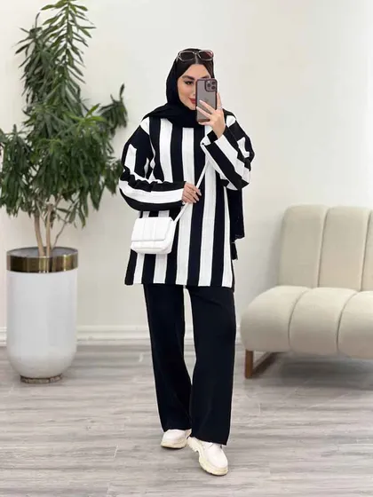 ست بافت راه راه مهناز