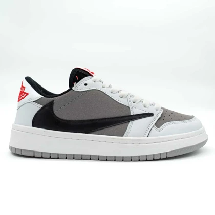 کتانی ترویس سفید طوسی کد 6855