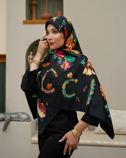 روسری ابریشم ژاکارد (قواره 140) 30153