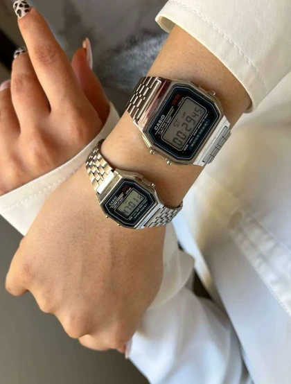 ست ساعت مچی دیجیتال زنانه مردانه کاسیو نوستالژی
