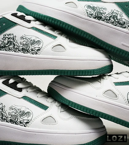 کفش کتانی مردانه سفید سبز NIKE AirForce Draw