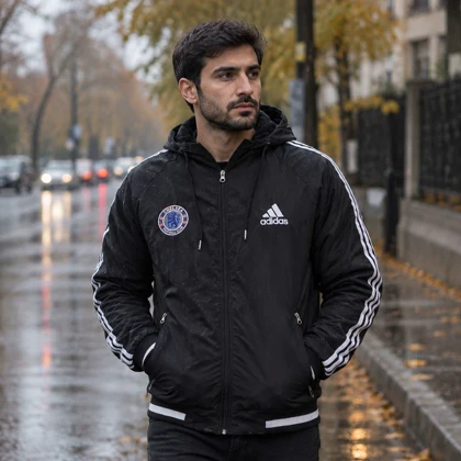 کاپشن مردانه مشکی آدیداس مدل Kameron