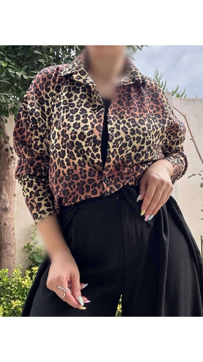 شومیز پلنگی ابرنگی 32850