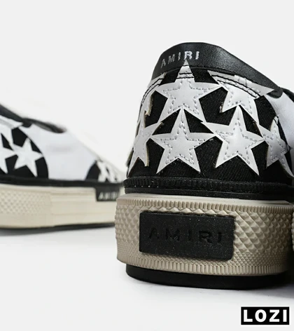 کفش اسنیکرزسفید مشکی Amiri Stars مدل 5986