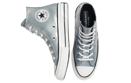 کتانی ساق‌دار نقره ای برند کانورس converse