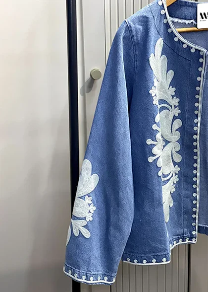 کت جین گلدوزی