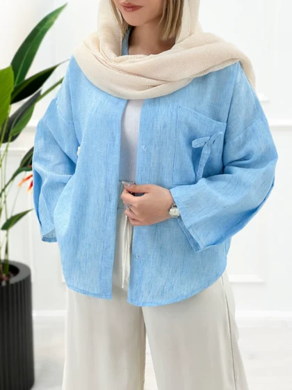 شومیز زنانه جیب پاپیونی یاران