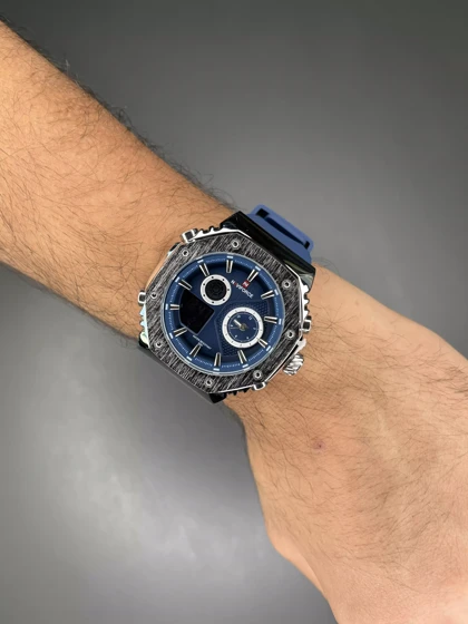 ساعت مچی نیوی فورس بند رابر آبی Naviforce