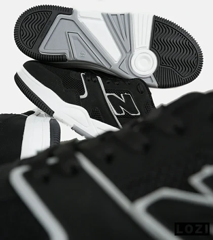 کفش کتانی مردانه و زنانه مشکی سفید NEW BALANCE 550