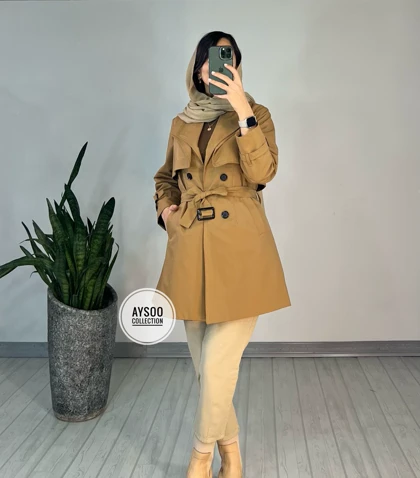 بارانی آستردار کتان زارا