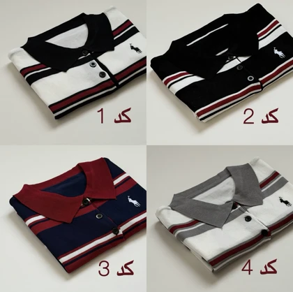 پولوشرت بافت راه راه زنانه US Polo | وارداتی