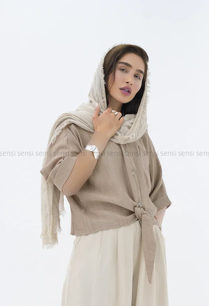 شومیز گره‌ای nrکد1002599