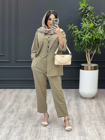 ست سه تیکه جلیقه دار