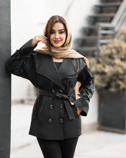 بارانی دخترونه شش دکمه کد 2282
