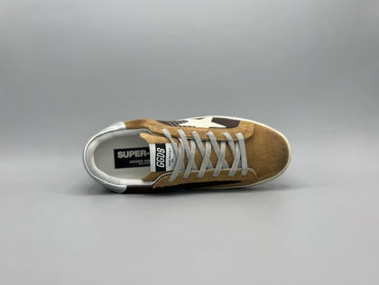 کتانی گلدن گوس ال تی دی جیر قهوه ای کرم گلبهی/Golden Goose Limited Edition
