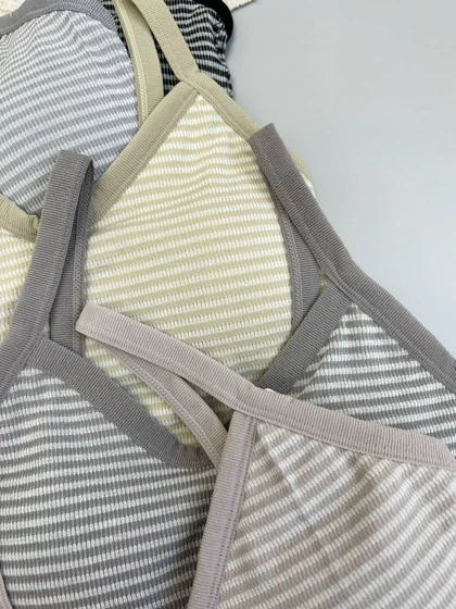 نیم‌تنه راه راه کاپ‌دار کد 3654