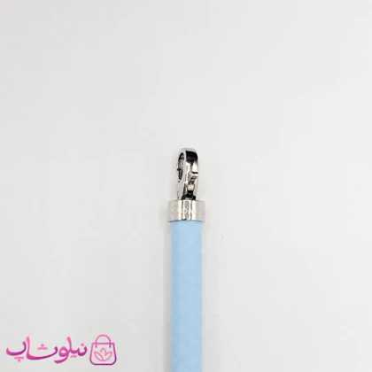 دستبند امگا رابر آبی روشن با قفل نقره ای رنگ سایز لارج کیفیت مستر کد 1100