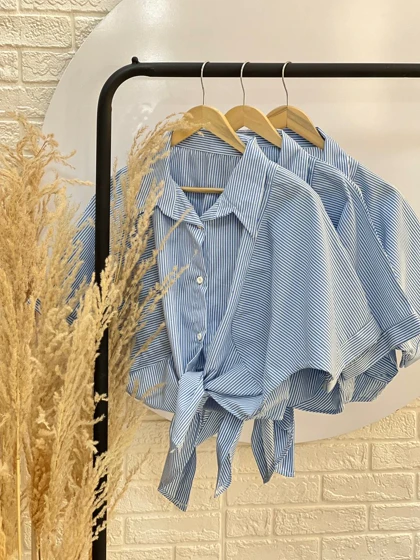 شومیز گره‌ای راه راه