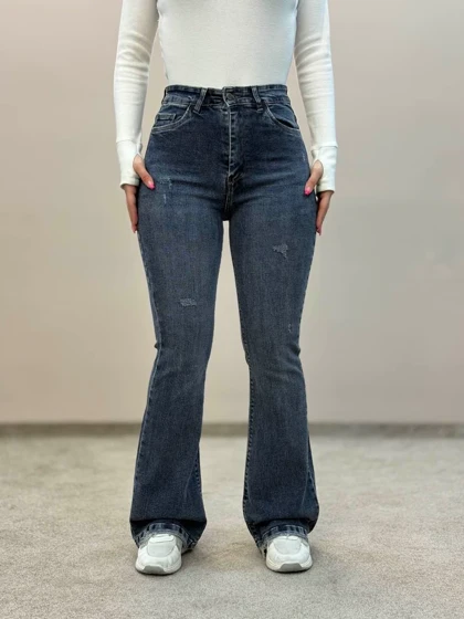 شلوار جین (بوتکات) دمپا سورمه ای 2181