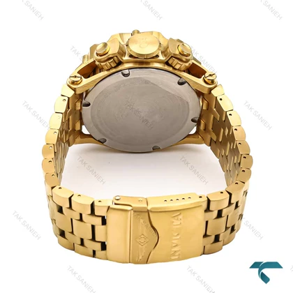 ساعت اینویکتا هیبرید مردانه طلایی صفحه سرمه ای اسکلتون Invicta-6255-G