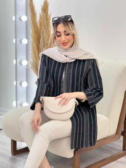 مانتو دوخت دار مغزی دوزی