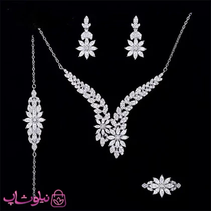 سرویس نقره زنانه طرح جواهر وزن 14/6 گرم کد 5950