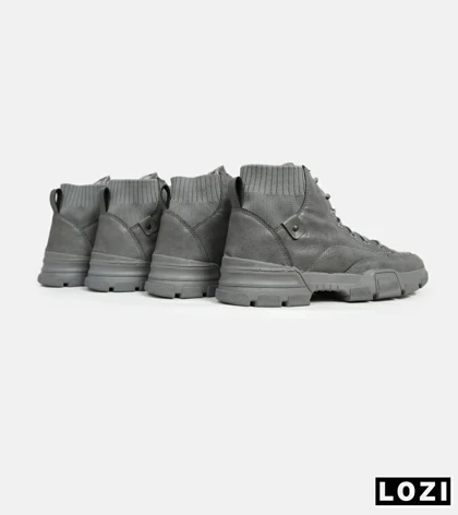 بوت چرمی مردانه طوسی Timberland