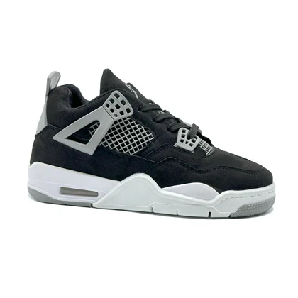 کفش کتانی ساق‌دار مردانه مشکی Nike air jordan 4